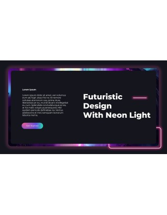 Futuristic Neon Concept Pitch Deck best presentation template