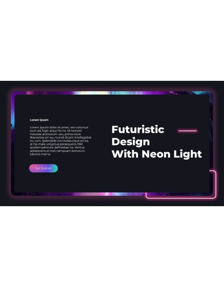 Futuristic Neon Concept Pitch Deck best presentation template