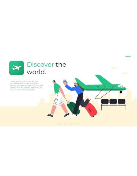 Travel Guide App history powerpoint template