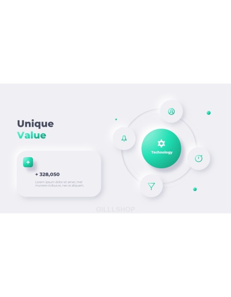 Neumorph Design Pitch Deck design template
