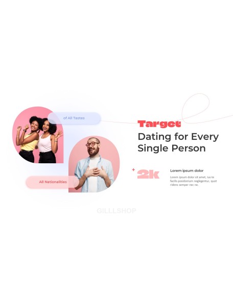 Find Your Love Dating App minimalist powerpoint template