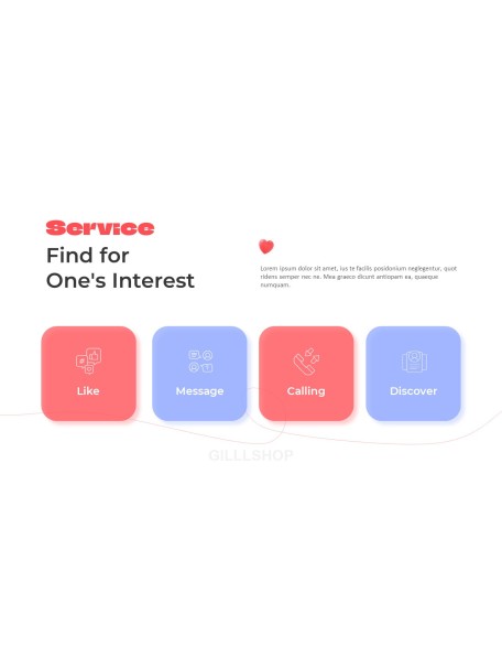 Find Your Love Dating App minimalist powerpoint template