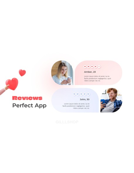 Find Your Love Dating App minimalist powerpoint template