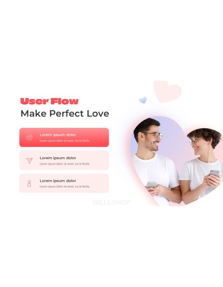 Find Your Love Dating App minimalist powerpoint template