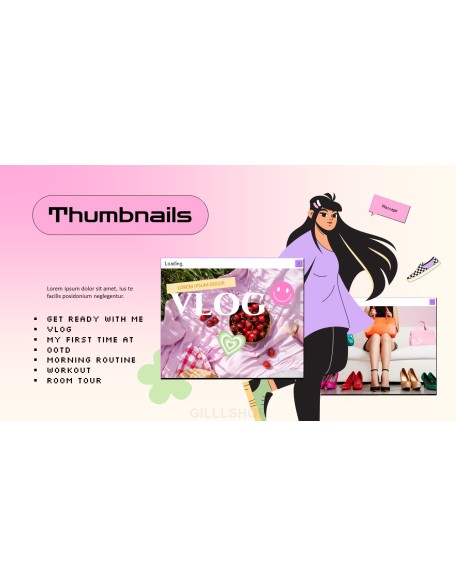 Youtube Channel Art Kit presentation slide design