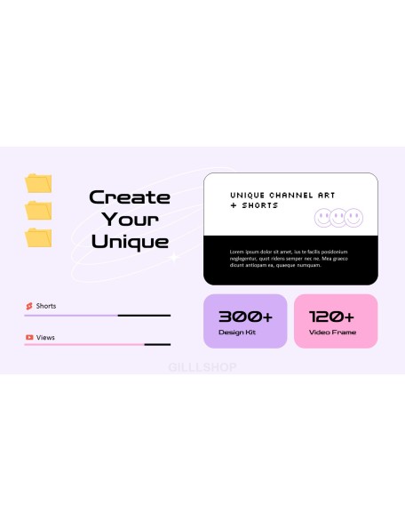 Youtube Channel Art Kit presentation slide design