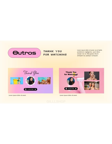 Youtube Channel Art Kit presentation slide design