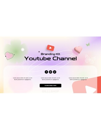 Youtube Channel Art Kit presentation slide design