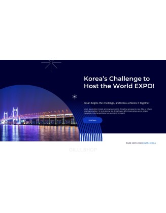 World EXPO 2030 BUSAN, KOREA Pitch Deck Startup PPT Templates
