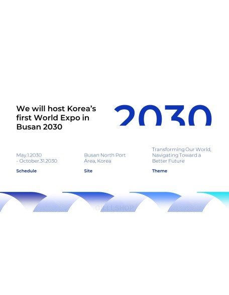 World EXPO 2030 BUSAN, KOREA Pitch Deck Startup PPT Templates