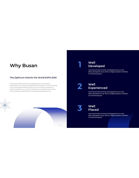 World EXPO 2030 BUSAN, KOREA Pitch Deck Startup PPT Templates