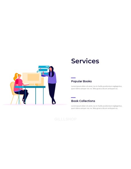 Online Library Illust Pitch Deck ppt slide templates