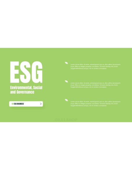 ESG Business Pitch Deck Themes for PowerPoint