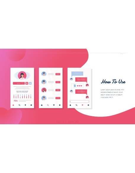 Love Match Application Theme PPT Templates