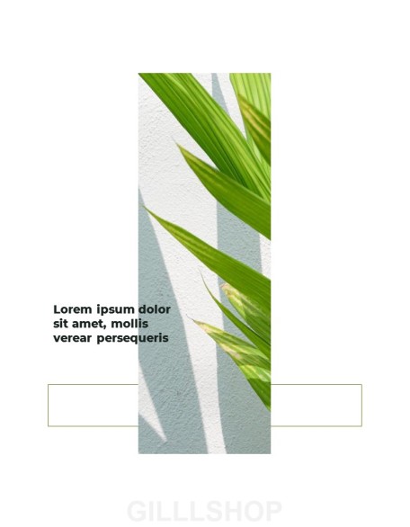 Greenery Vertical Slide Design Business Strategy PPT