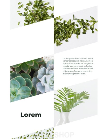 Greenery Vertical Slide Design Business Strategy PPT