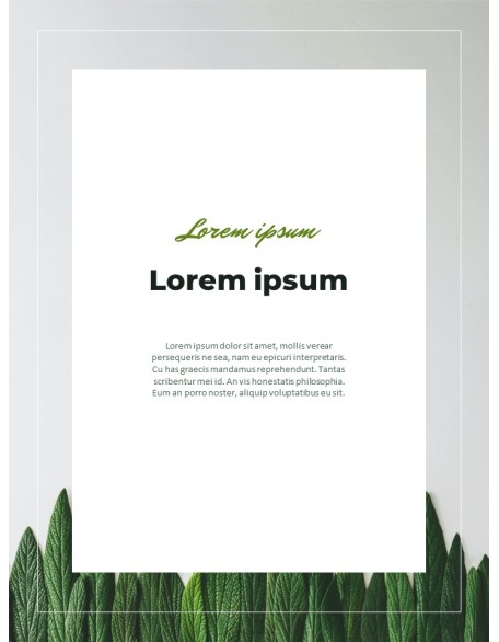 Greenery Vertical Slide Design Business Strategy PPT