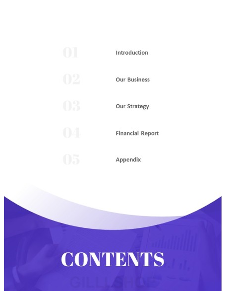 Purple Annual Report Marketing Presentation PPT