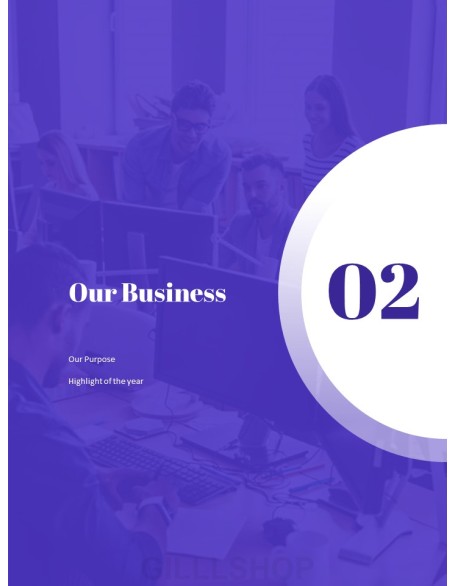 Purple Annual Report Marketing Presentation PPT