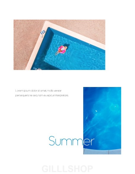 Summer Vacance Vertical PPT Templates Simple Design