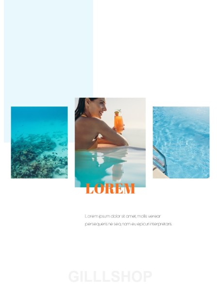 Summer Vacance Vertical PPT Templates Simple Design