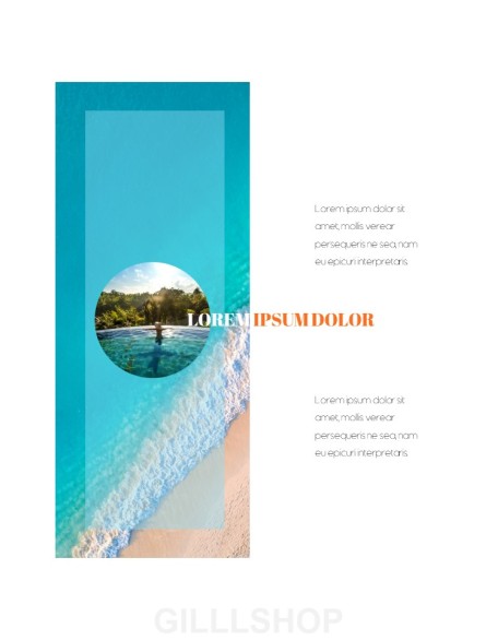 Summer Vacance Vertical PPT Templates Simple Design