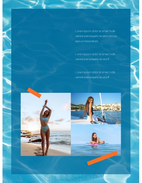 Summer Vacance Vertical PPT Templates Simple Design