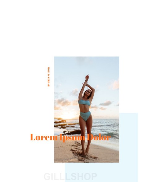 Summer Vacance Vertical PPT Templates Simple Design