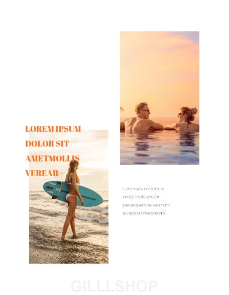 Summer Vacance Vertical PPT Templates Simple Design