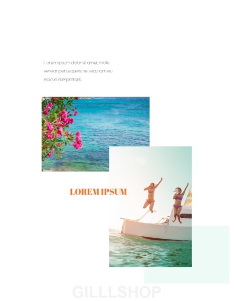 Summer Vacance Vertical PPT Templates Simple Design