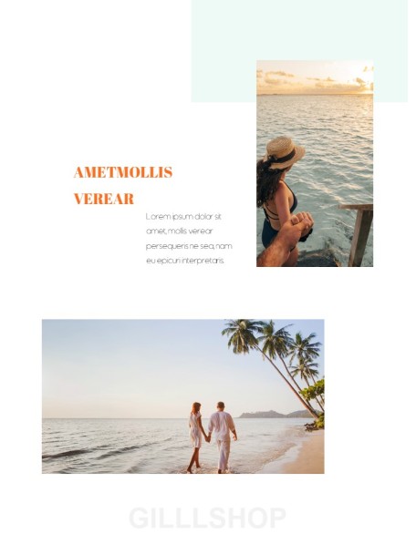 Summer Vacance Vertical PPT Templates Simple Design