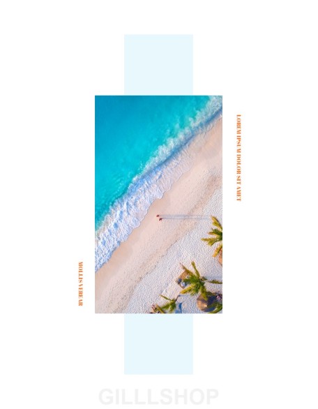 Summer Vacance Vertical PPT Templates Simple Design