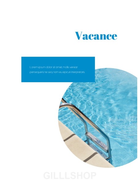 Summer Vacance Vertical PPT Templates Simple Design