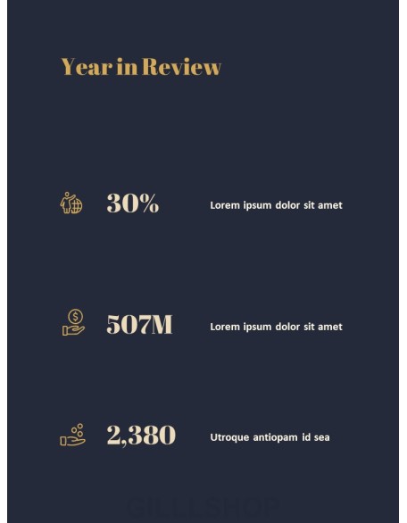 Dark & Gold Concept Annual Report Easy PowerPoint Design