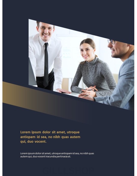 Dark & Gold Concept Annual Report Easy PowerPoint Design