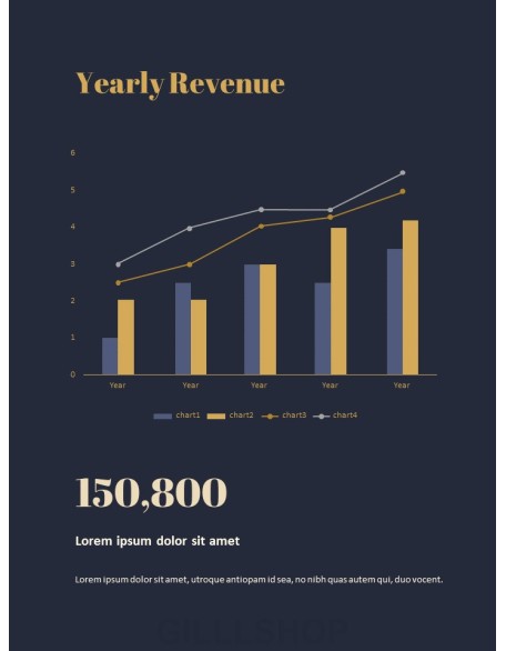 Dark & Gold Concept Annual Report Easy PowerPoint Design