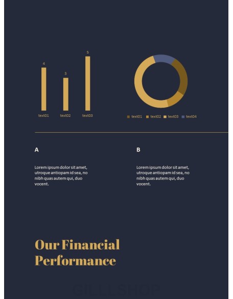 Dark & Gold Concept Annual Report Easy PowerPoint Design