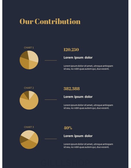 Dark & Gold Concept Annual Report Easy PowerPoint Design