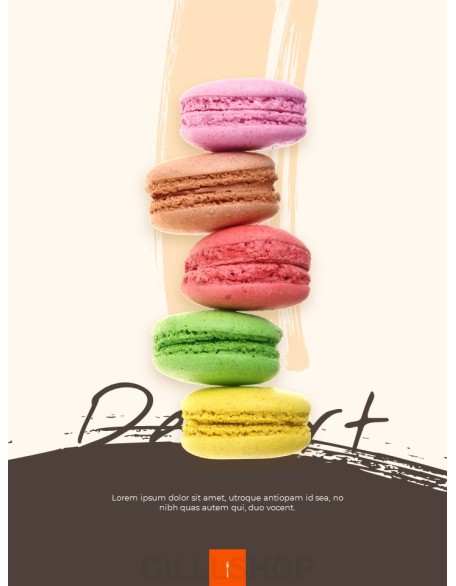 Sweet Dessert Concept Vertical PPT Backgrounds