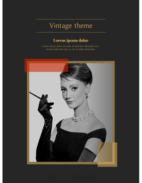 Vintage Theme Virtical Slides Easy PPT Template