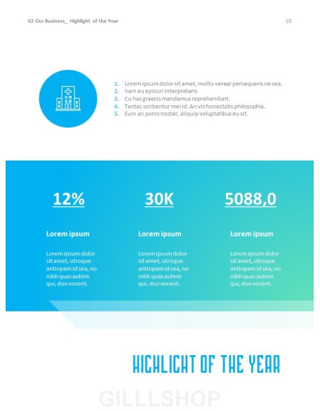 Hospital Business Annual Report PPT Background Images