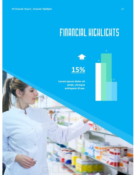Hospital Business Annual Report PPT Background Images