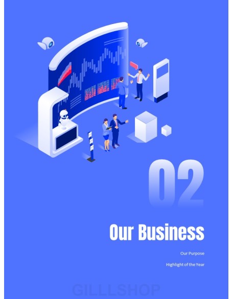 Business Illustration Annual Report Best PowerPoint Presentations