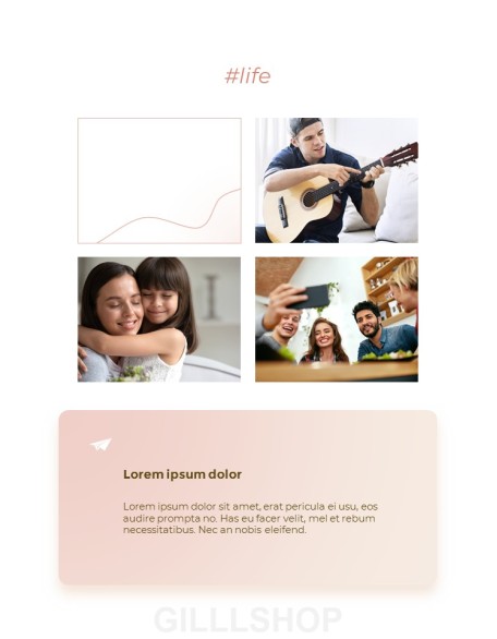 Life Style Vertical Design PPT Templates Simple Design