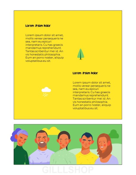 Men Illustration Vertical Design Business plan PPT Templates