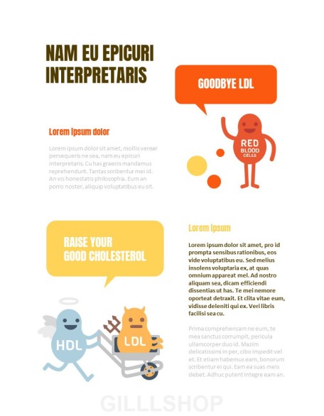 Healthy Infographics Vertical PPT Design Templates