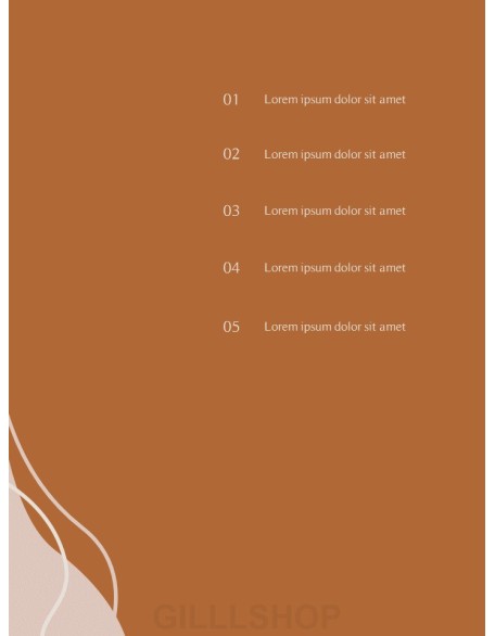 Fall Lookbook Abstract Design PowerPoint Table of Contents