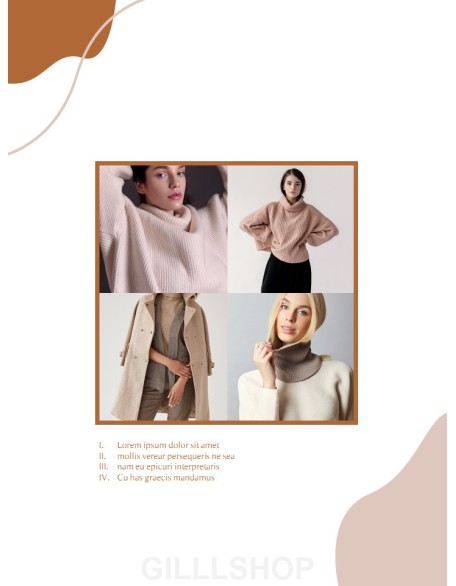 Fall Lookbook Abstract Design PowerPoint Table of Contents