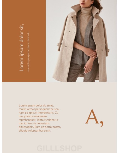 Fall Lookbook Abstract Design PowerPoint Table of Contents