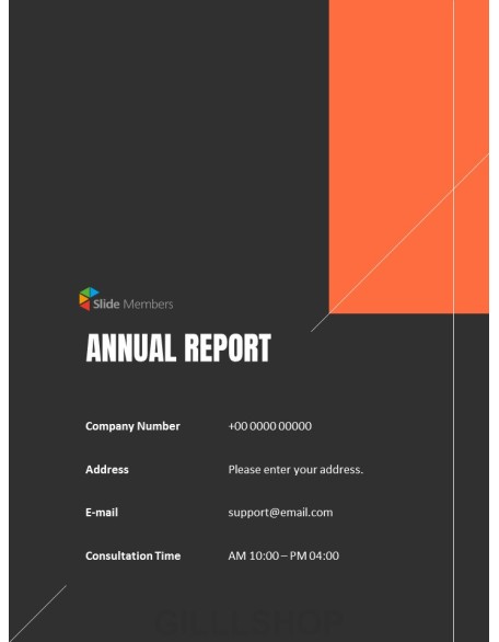 Architecture Annual Report Template PowerPoint Theme